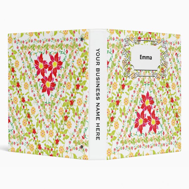 Summer Tropical Wildflowers Paradise Binder (Background)
