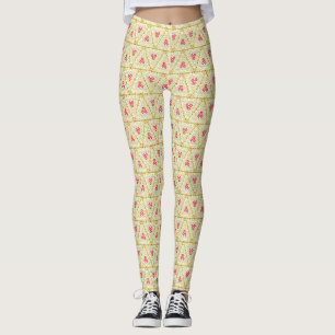 Summer Tropical Wildflowers Paradise Leggings