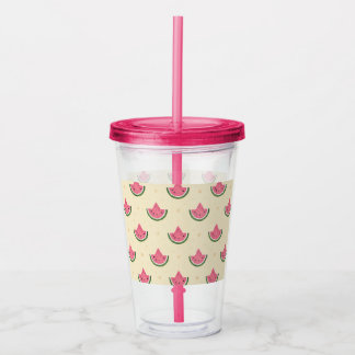 Summer Tumbler of Pink Watermelons – 16 oz