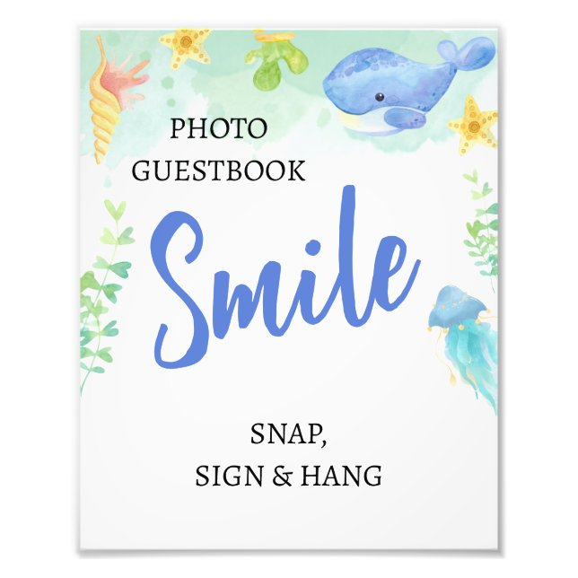 Summer Under the Sea Baby shower Photo Livre d'or (Devant)