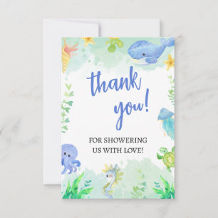 Summer Under the Sea Baby Shower Thank You Card