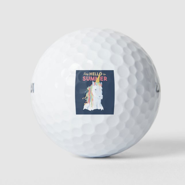 Summer Unicorn Golf Balls (Front)
