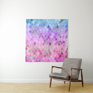 Summer Unicorn Mermaid Scales 1 Tapestry