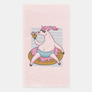 Summer Unicorn on Doughnut Inflatable Napkin