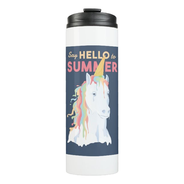 Summer Unicorn Thermal Tumbler (Front)