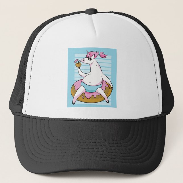 Summer Unicorn Trucker Hat (Front)
