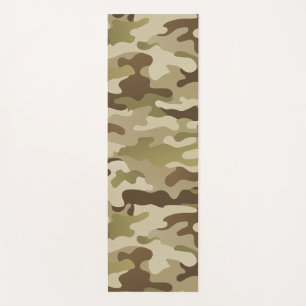 Summer Urban Camo Brown Green Tan Yoga Mat