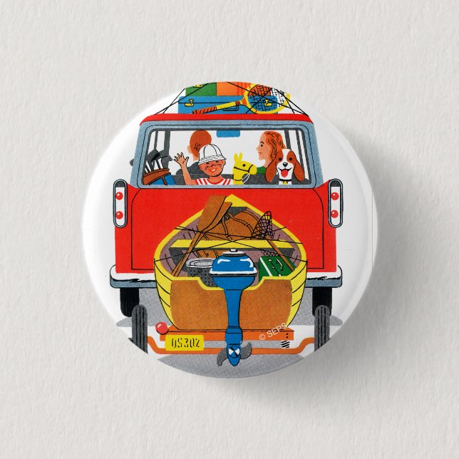 Summer Vacation 1 Inch Round Button (Front)