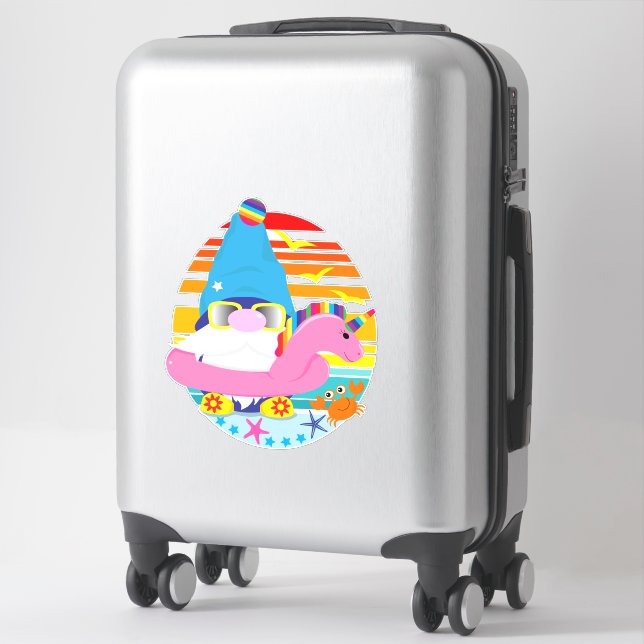 Summer Vacation Beach Gnome (Suitcase)