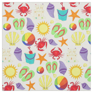 Summer Vacation Beach Ocean Sand Toys Vacation Fabric
