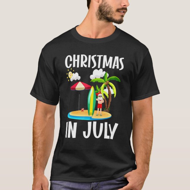 Summer Vacation Christmas In July Santa T-Shirt