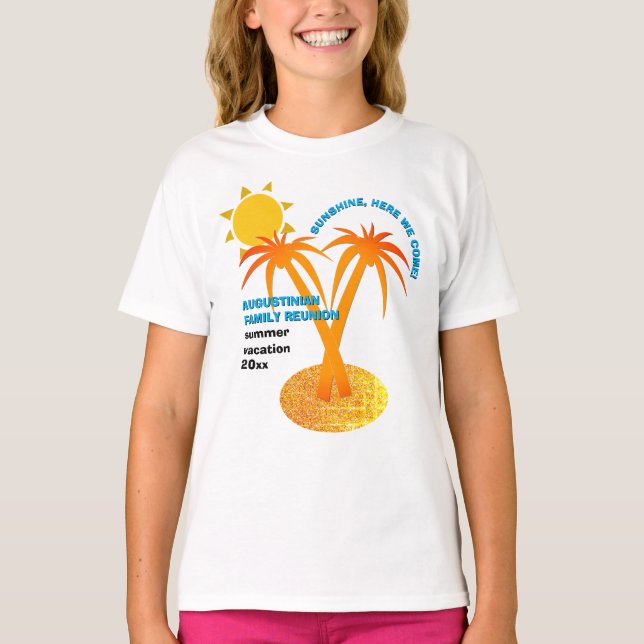 Summer Vacation Family Reunion Kids T-Shirt (Front)