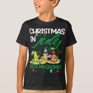 Summer Vacation Gnomes Christmas In July With My G T-Shirt