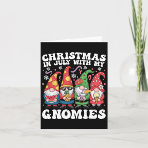 Summer Vacation Gnomes Lover Funny Christmas In Ju Card