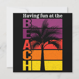 Summer Vacation Having Fun at the Beach Retro