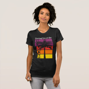 Summer Vacation Having Fun at the Beach Retro T-Shirt