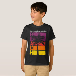 Summer Vacation Having Fun at the Beach Retro T-Shirt
