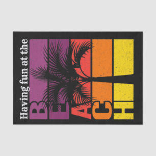 Summer Vacation Having Fun at the Beach Retro Tissue Paper