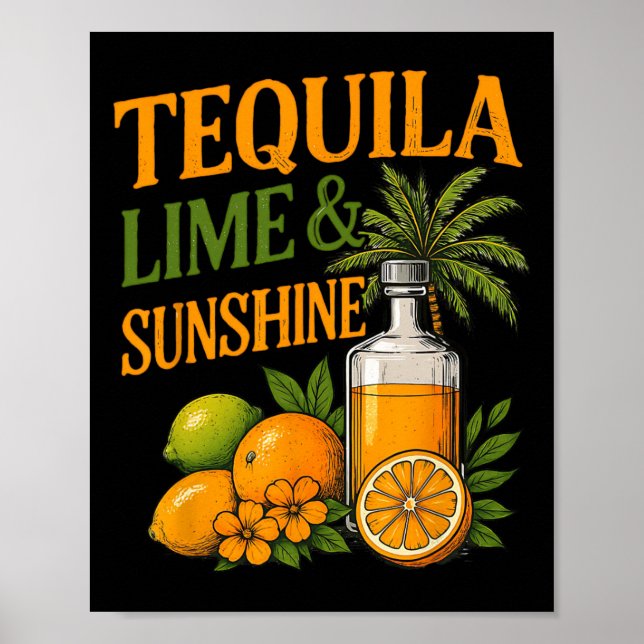 Summer Vacation Holiday Beach Tequila  Poster (Front)