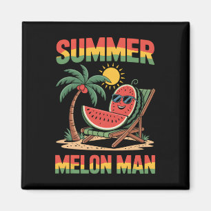 Summer Vacation Holiday Watermelon Beach Deck Chai Magnet