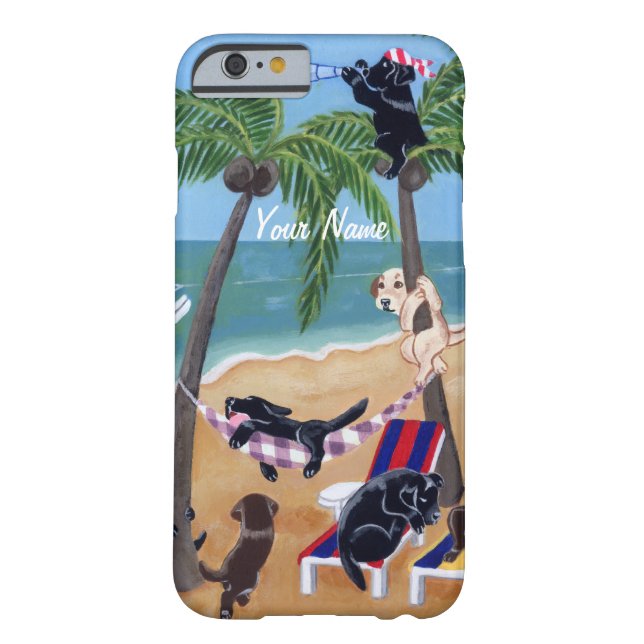 Summer Vacation Labradors Painting Case-Mate iPhone Case (Back)