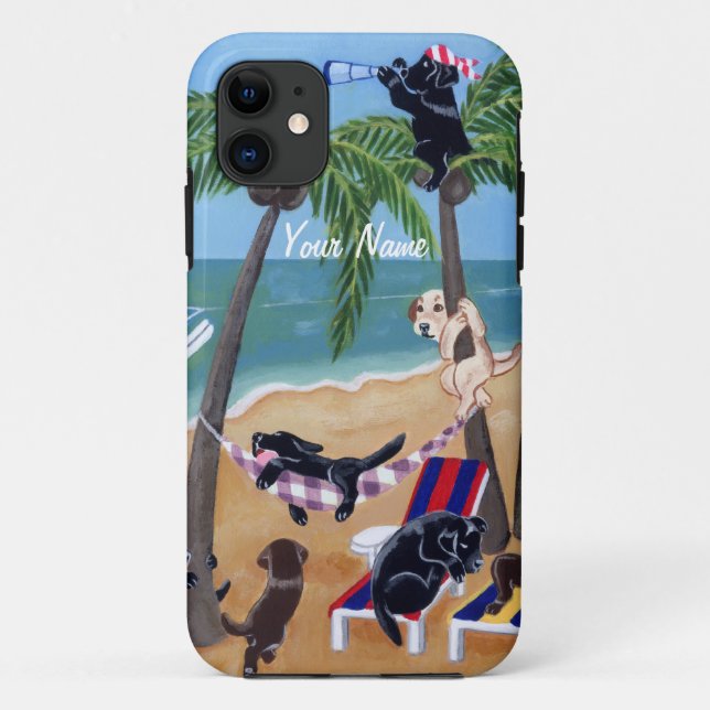 Summer Vacation Labradors Painting Case-Mate iPhone Case (Back)