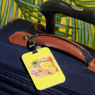 Summer Vacation Luggage Tag Colourful