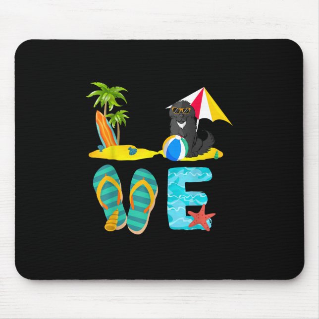 Summer vacation newfoundland | Love newfoundland Mouse Pad (Front)