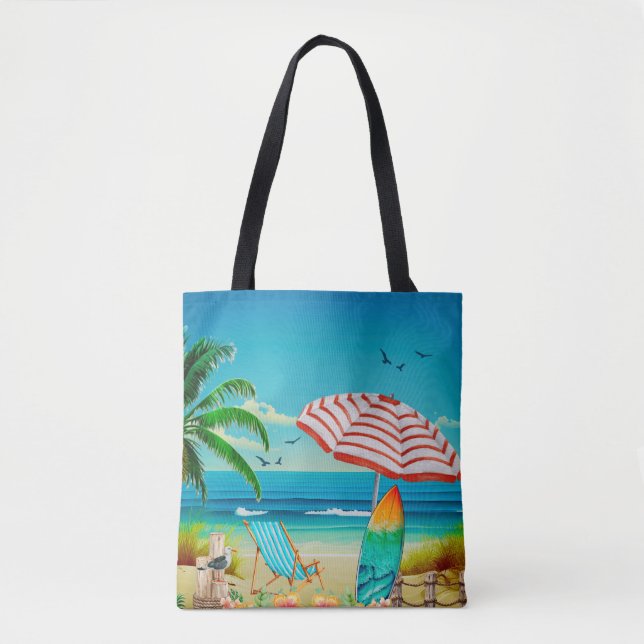 Summer vacation on the beach, Relaxation Tote Bag (Front)