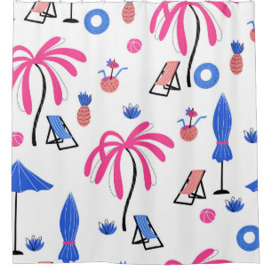 Summer Vacation: Palm Trees Pineapples Pattern