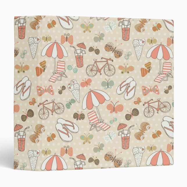 Summer Vacation Pattern Binder (Front/Spine)