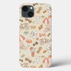 Summer Vacation Pattern iPhone 13 Case