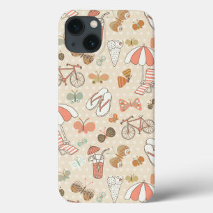 Summer Vacation Pattern iPhone 13 Case