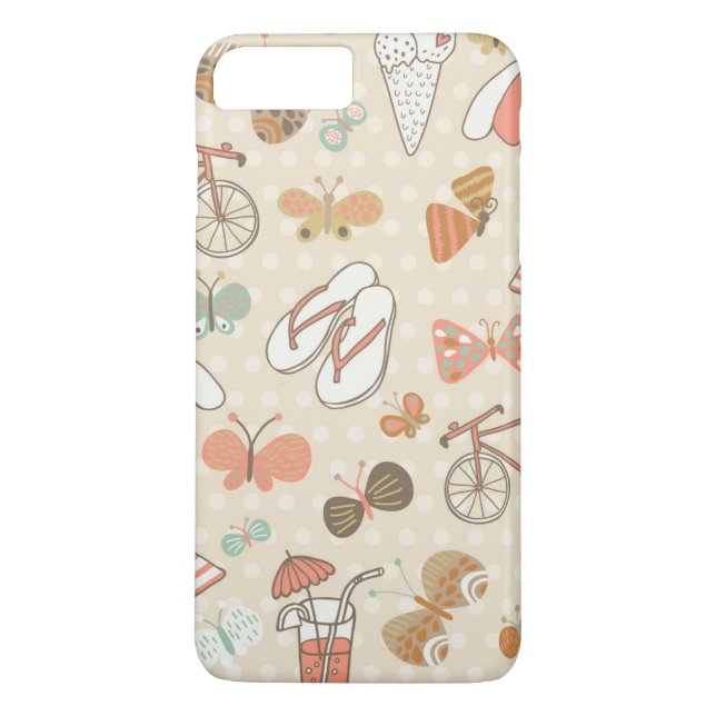 Summer Vacation Pattern Case-Mate iPhone Case (Back)