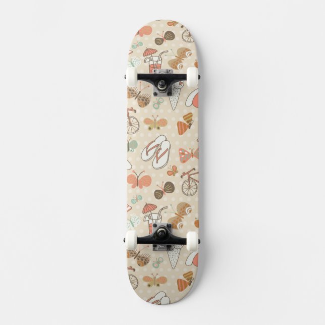 Summer Vacation Pattern Skateboard (Front)