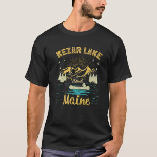 Summer Vacation Retro Mountain Kezar Maine Lake T-Shirt