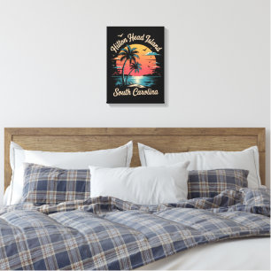 Summer Vacation Retro South Carolina Canvas Print