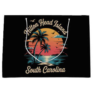 Summer Vacation Retro South Carolina Large Gift Bag