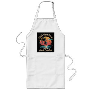 Summer Vacation Retro South Carolina Long Apron