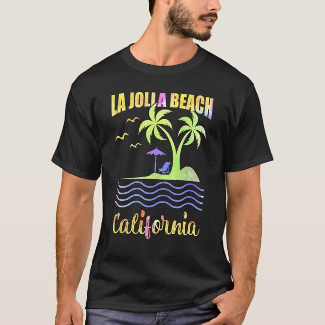 Summer Vacation Retro Sunset California La Jolla B T-Shirt (Front)