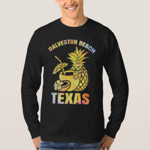 Summer Vacation Retro Sunset Texas Galveston Beach T-Shirt