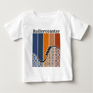 Summer Vacation Riding the Rollercoaster Retro Baby T-Shirt