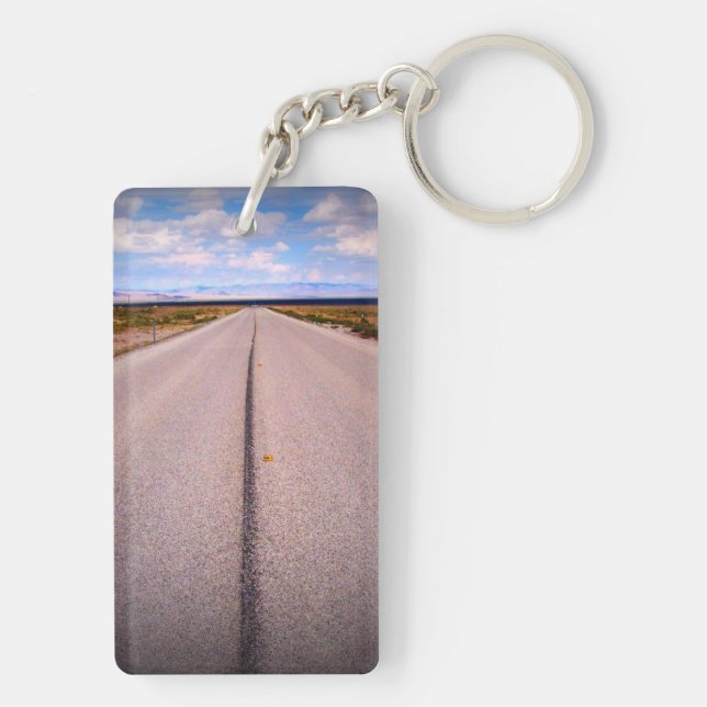 Summer Vacation Road Trip Photos Keychain (Back)
