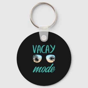 Summer vacation vacay mode sunglasses beach men keychain