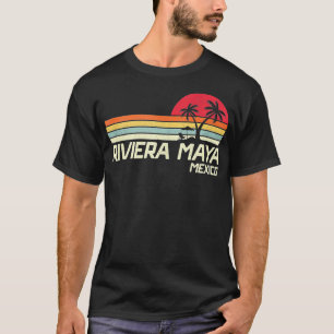 Summer Vacation Vintage Mexico Riviera Maya Beach T-Shirt