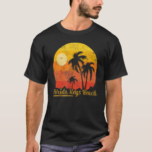 Summer Vacation Vintage Sunset Florida Keys Beach T-Shirt
