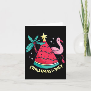 Summer Vacation Watermelon Christmas Tree Christma Card