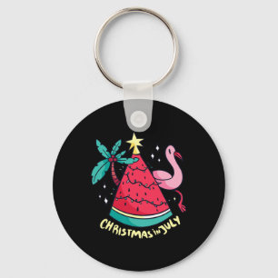 Summer Vacation Watermelon Christmas Tree Christma Keychain