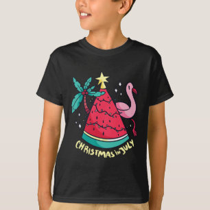 Summer Vacation Watermelon Christmas Tree Christma T-Shirt