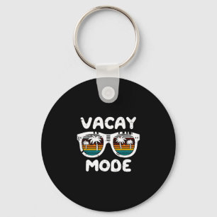 Summer vacay mode sunglasses retro vacation women keychain